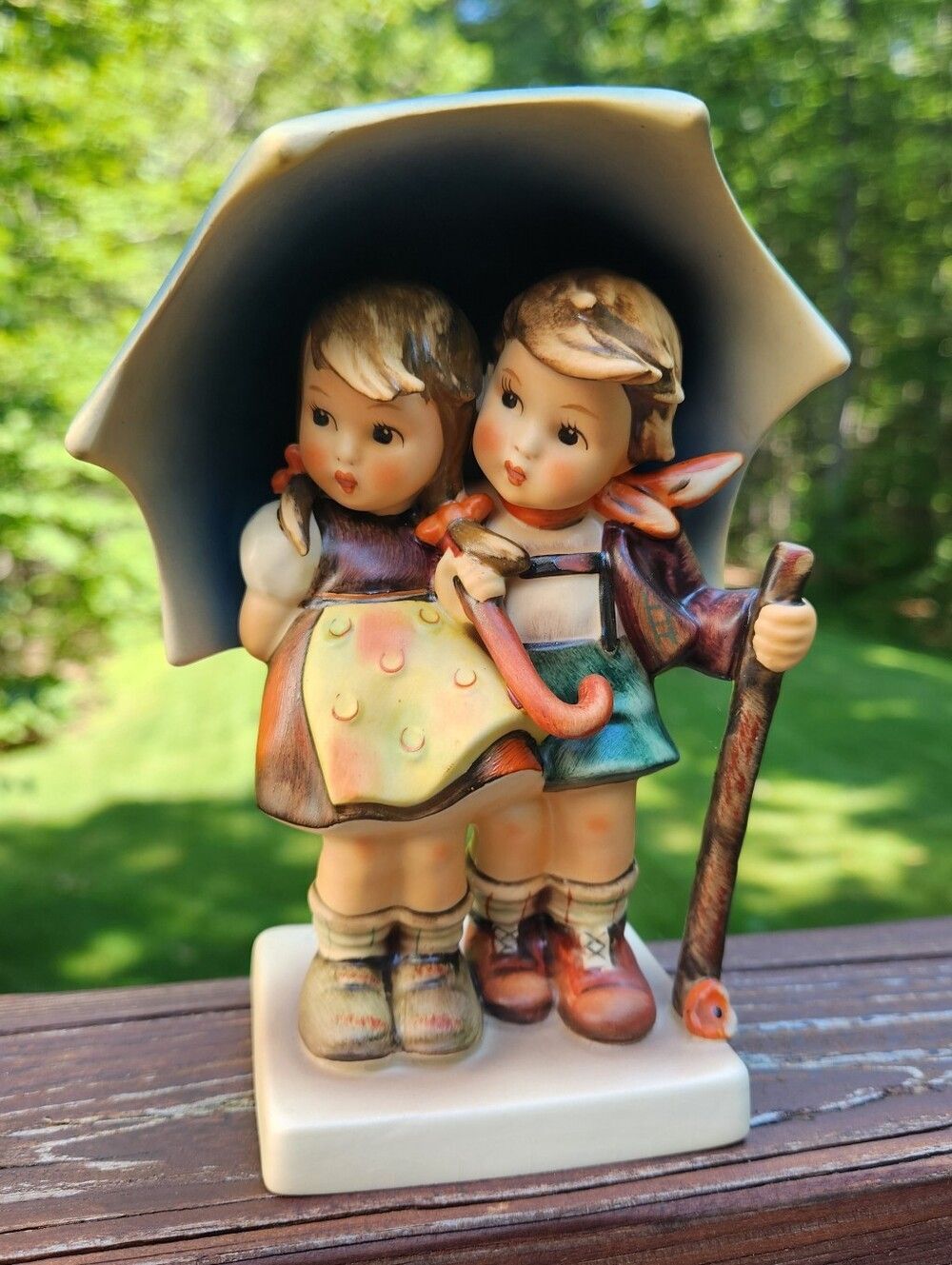 Goebel Hummel Stormy Weather #71 TMK-5 Figurine 6” West Germany 71